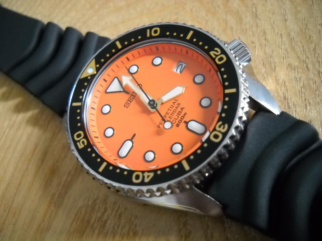 FS Seiko SBCM029 8F35 00A0 HEQ Orange Ninja Fully Serviced By